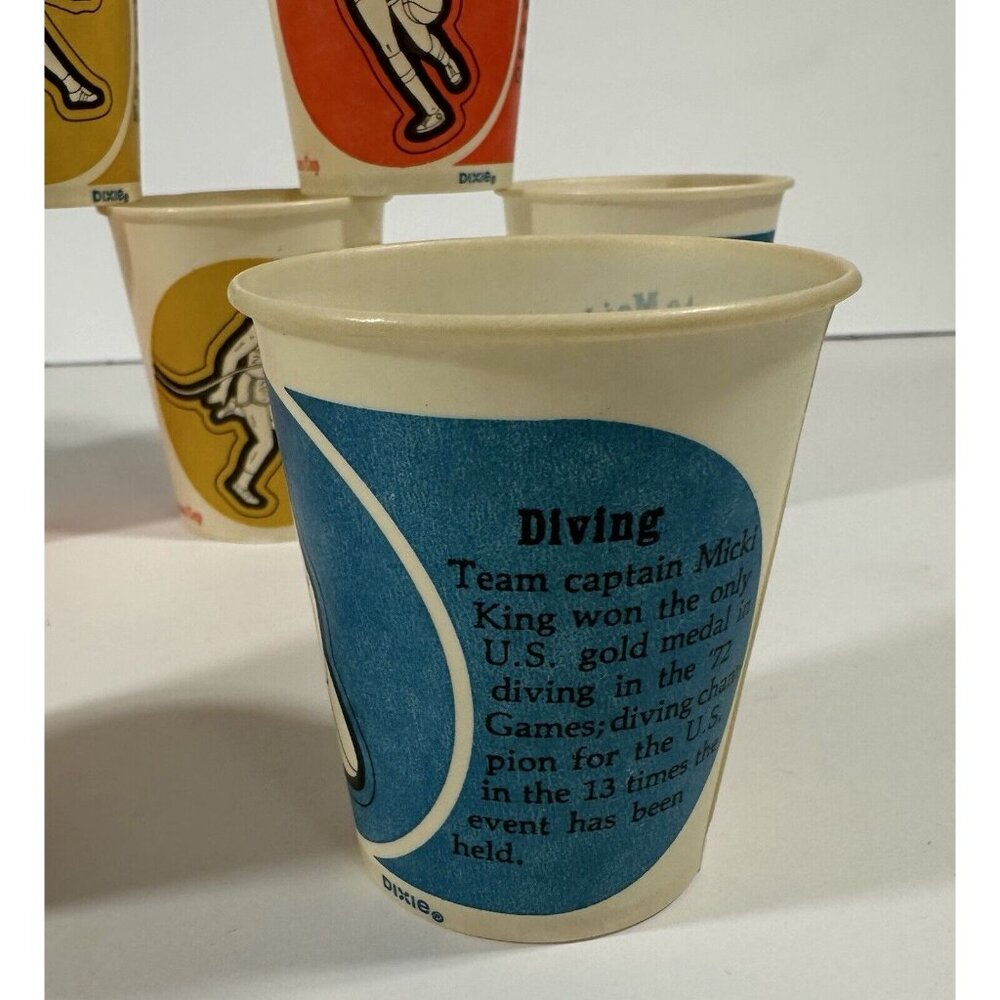 USA Olympic Team 1980 Dixie Minute Maid Juice Cups Set Of 55 Sports Summer Games - Picture 11 of 13
